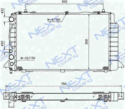 Next Cooling NC01013016M радиатор охлаждения двигателя