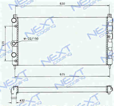 Next Cooling NC01013046M радиатор охлаждения двигателя