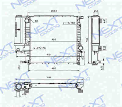 Next Cooling NC01016001M радиатор охлаждения двигателя