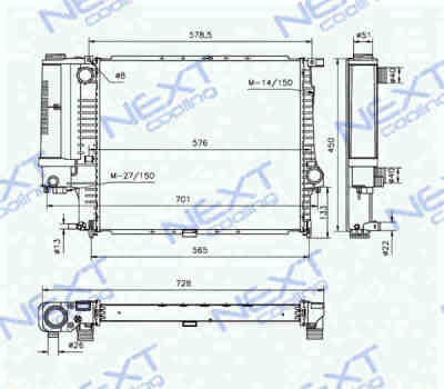 Next Cooling NC01016013M радиатор охлаждения двигателя