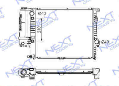 Next Cooling NC01016023M радиатор охлаждения двигателя