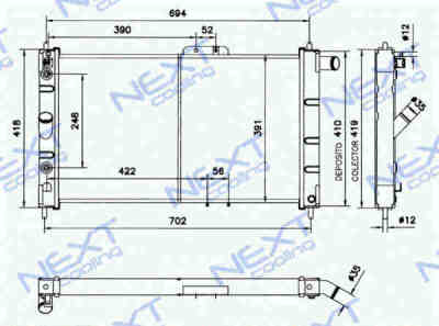 Next Cooling NC01022005M радиатор охлаждения двигателя