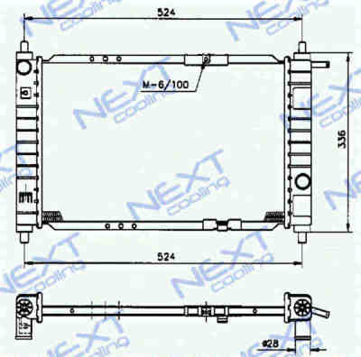 Next Cooling NC01022011M радиатор охлаждения двигателя