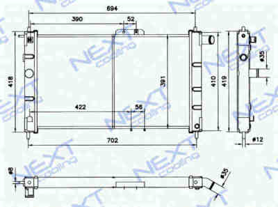 Next Cooling NC01022012M радиатор охлаждения двигателя