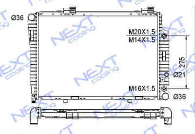 Next Cooling NC01055023B радиатор охлаждения двигателя