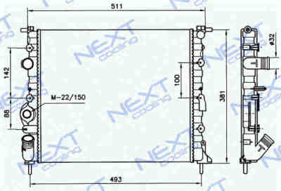 Next Cooling NC01064005M радиатор охлаждения двигателя