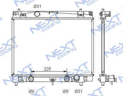 Next Cooling NC01076057B радиатор охлаждения двигателя