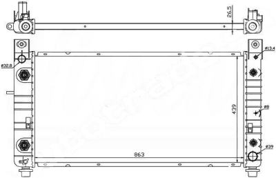 SAT CH0003-6.0 радиатор охлаждения двигателя