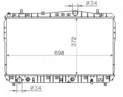 SAT DW0004-1.4 радиатор охлаждения двигателя