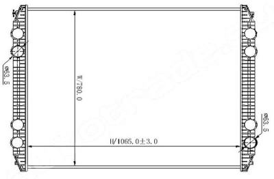 SAT FR0001-1 радиатор охлаждения двигателя
