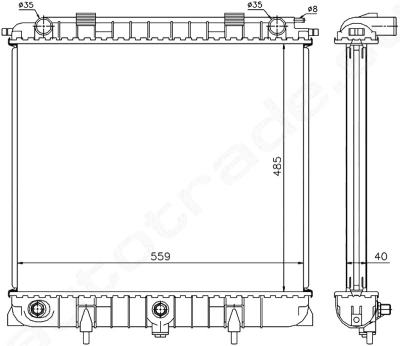 SAT LR0003-94D радиатор охлаждения двигателя