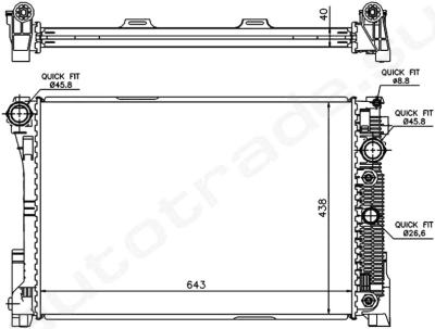 SAT MB0009-07-D радиатор охлаждения двигателя
