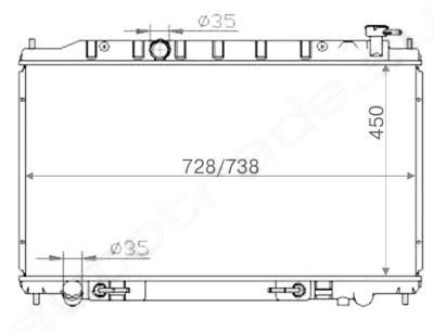 SAT NS00077-2R радиатор охлаждения двигателя