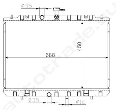 SAT NS0007-T31-2R радиатор охлаждения двигателя