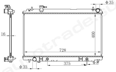 SAT NS0009-350Z радиатор охлаждения двигателя