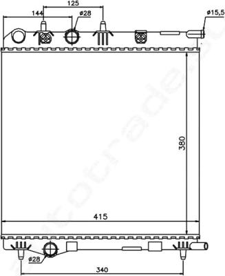 SAT PG0003-1 радиатор охлаждения двигателя