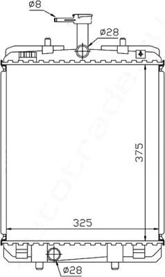 SAT PG0004 радиатор охлаждения двигателя