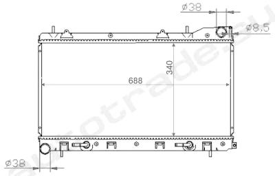 SAT SB0001-T-2R радиатор охлаждения двигателя