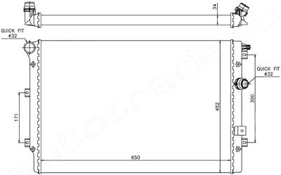 SAT VW0006 радиатор охлаждения двигателя