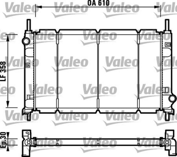 VALEO 731011 радиатор охлаждения двигателя
