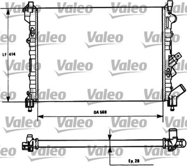 VALEO 731128 радиатор охлаждения двигателя