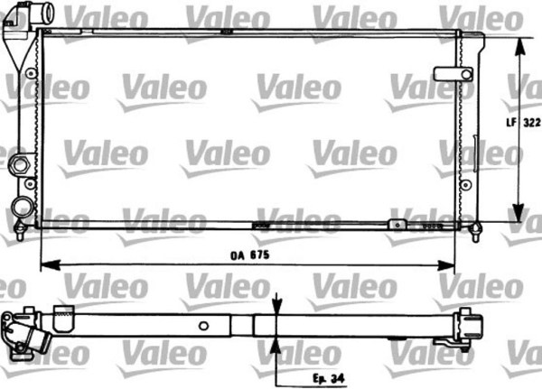 VALEO 731270 радиатор охлаждение двигателя
