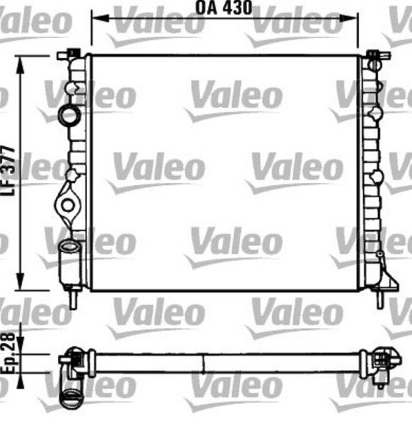 VALEO 731378 радиатор охлаждения двигателя