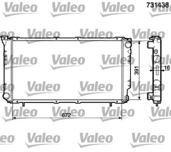 VALEO 731438 радиатор охлаждения двигателя