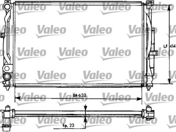 VALEO 731537 радиатор охлаждения двигателя