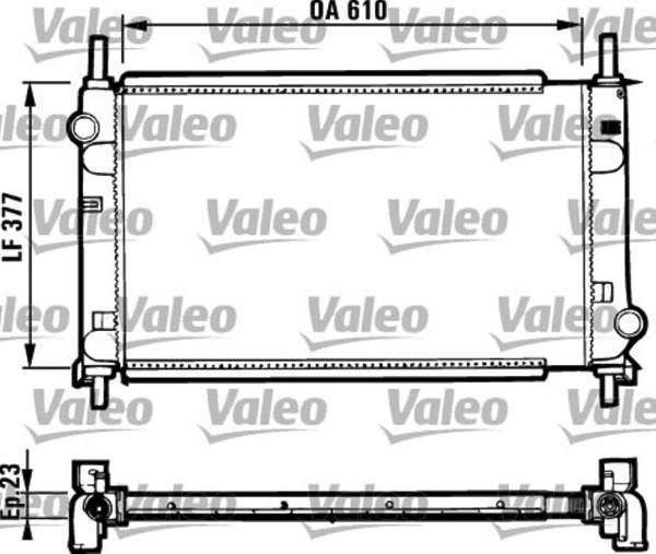 VALEO 731550 радиатор охлаждения двигателя