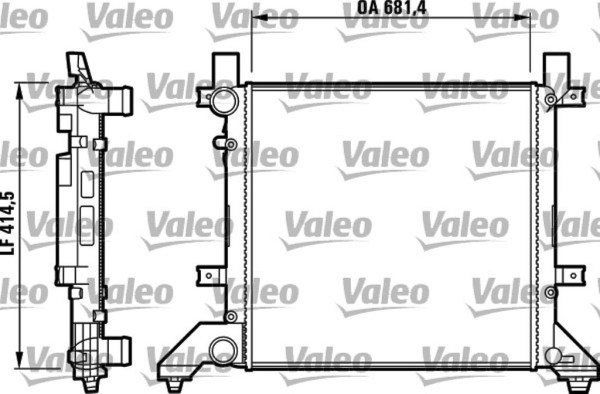 VALEO 731605 радиатор охлаждения двигателя