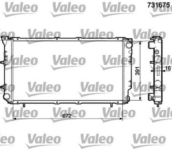 VALEO 731675 радиатор охлаждения двигателя