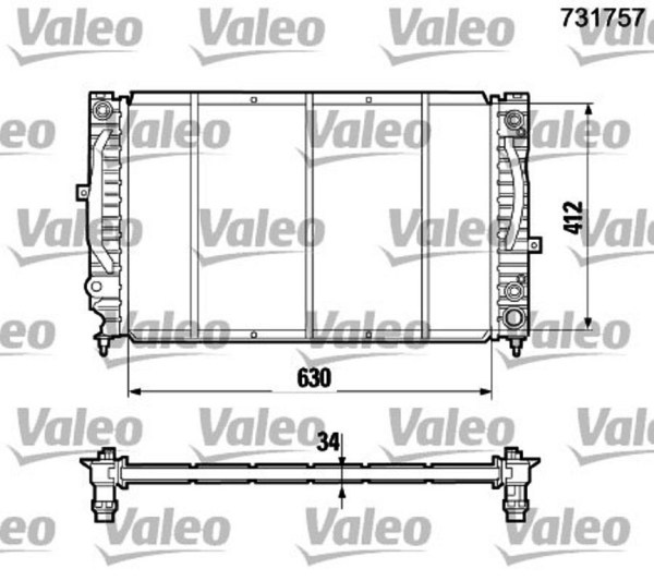 VALEO 731757 радиатор охлаждения двигателя