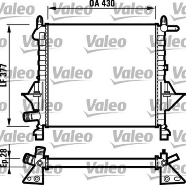 VALEO 732051 радиатор охлаждения двигателя