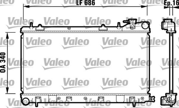 VALEO 732410 радиатор охлаждения двигателя