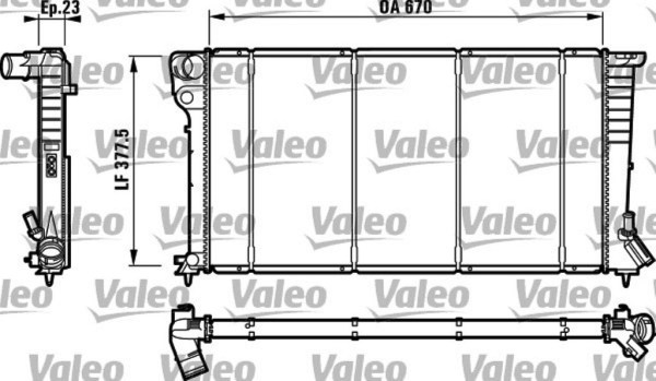 VALEO 732517 радиатор охлаждения двигателя