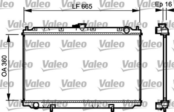VALEO 732528 радиатор охлаждения двигателя