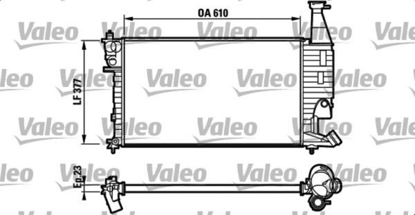 VALEO 732563 радиатор охлаждения двигателя