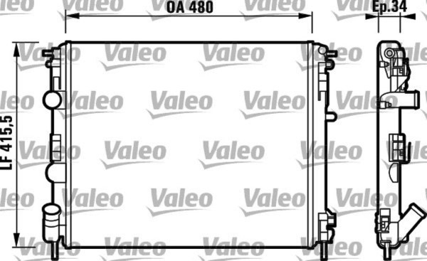 VALEO 732721 радиатор охлаждения двигателя