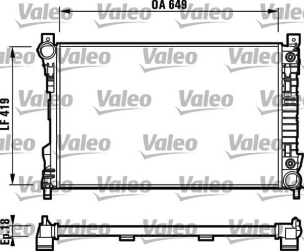 VALEO 732740 радиатор охлаждения двигателя