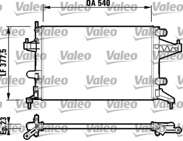 VALEO 732825 радиатор охлаждения двигателя