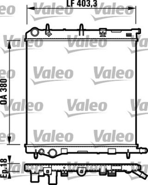 VALEO 732831 радиатор охлаждения двигателя