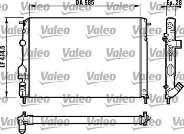 VALEO 732866 радиатор охлаждения двигателя