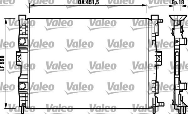 VALEO 732873 радиатор охлаждения двигателя