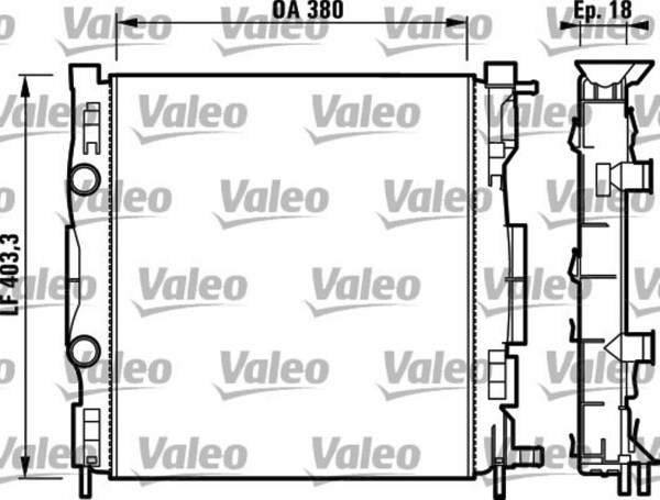 VALEO 732874 радиатор охлаждения двигателя