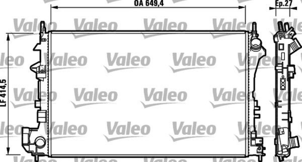 VALEO 732876 радиатор охлаждения двигателя