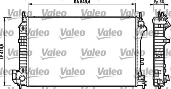 VALEO 732878 радиатор охлаждения двигателя