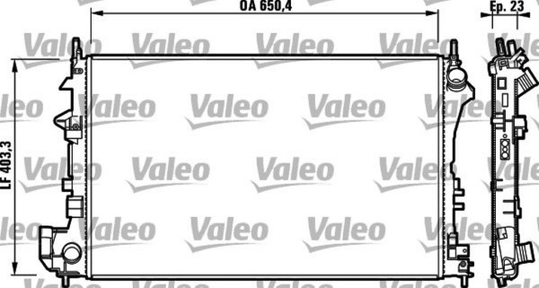 VALEO 732879 радиатор охлаждения двигателя
