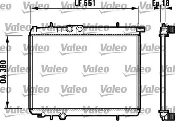 VALEO 732886 радиатор охлаждения двигателя
