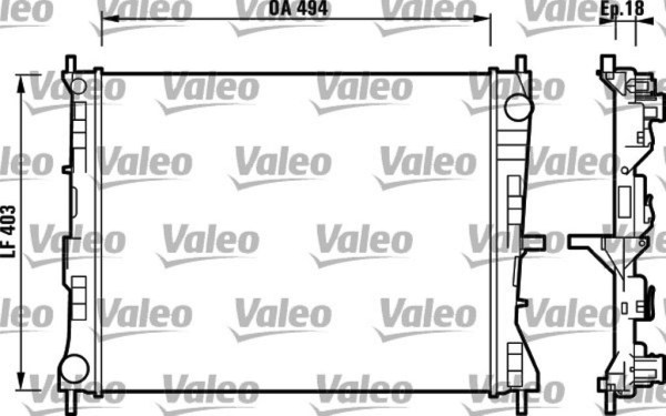 VALEO 732903 радиатор охлаждения двигателя